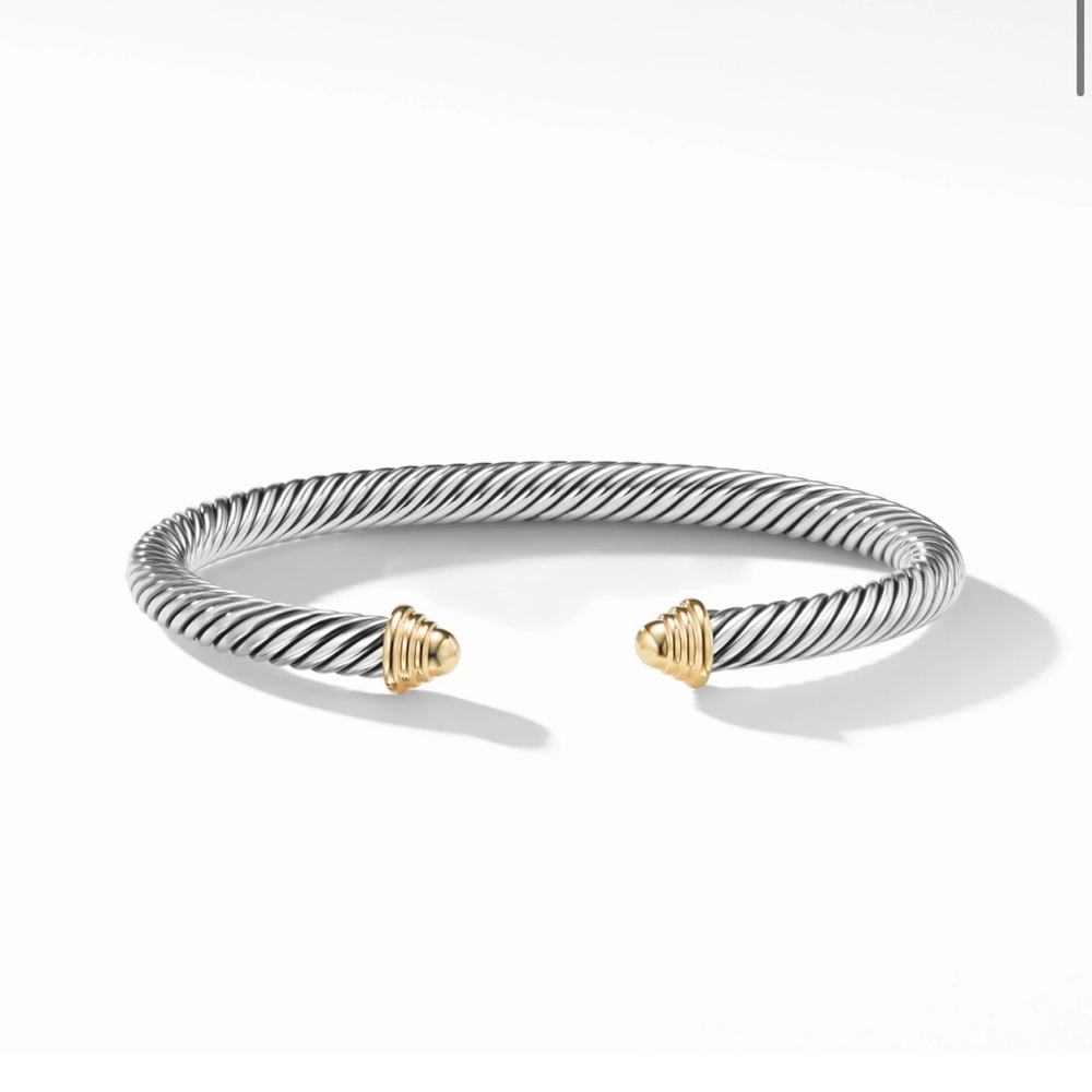 David Yurman Cable Classics Bracelet in Sterling Silver w/ 14K Yellow Gold